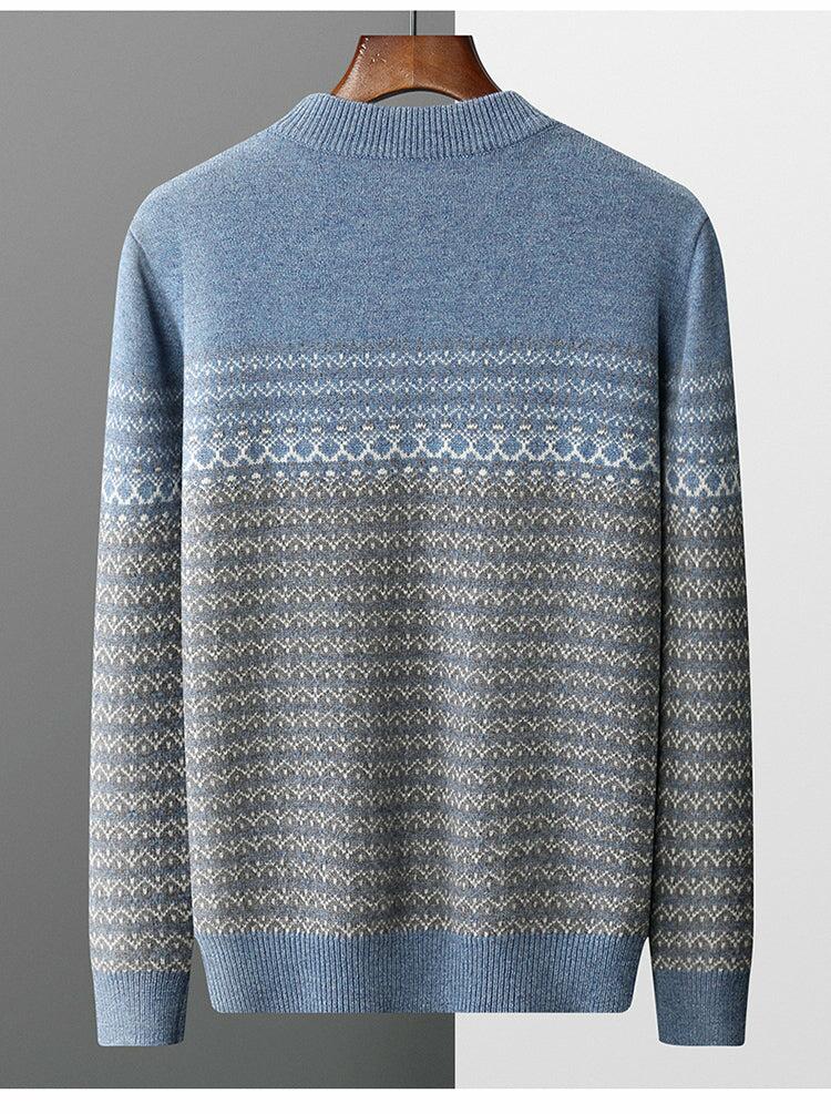 100% Wool Men's Knitted Sweater Pullover Jumper