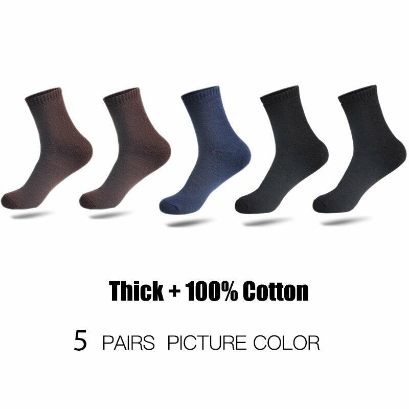 100% Cotton Men Socks Casual 5 Pairs