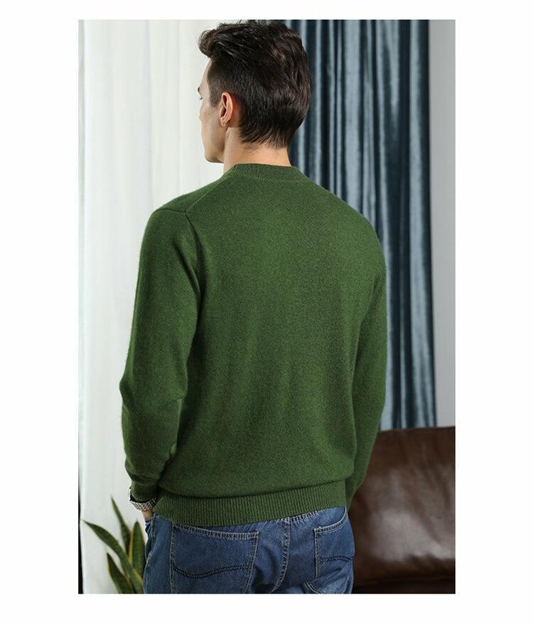 100% Goat Cashmere Men's Sweater Pullover Knitted Jumpers Pashmina Knitwear