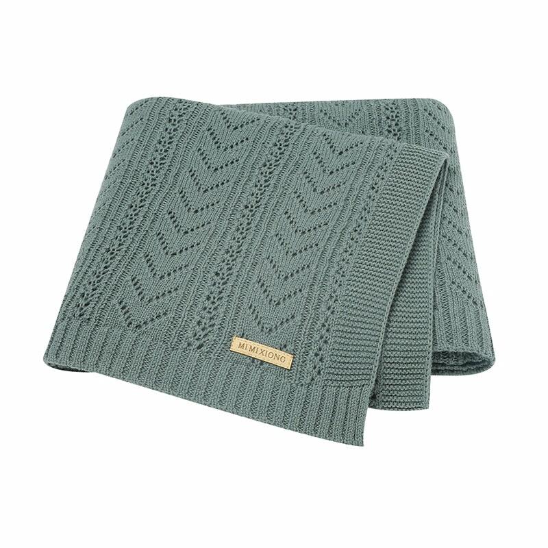 100% Cotton New Born Knitted Baby Blanket Infant Boys Girls Stroller Swaddle Wrap Toddler Kids Bedding Size100x80cm