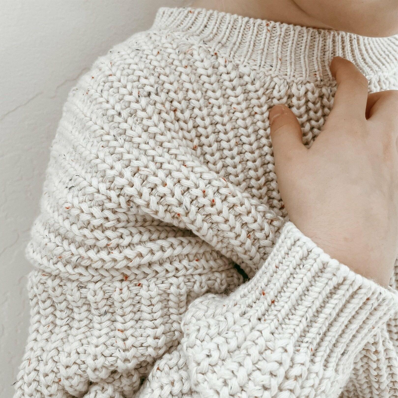Pure Cotton Oversized Casual Cable Knit Baby Sweater Jumper Toddler