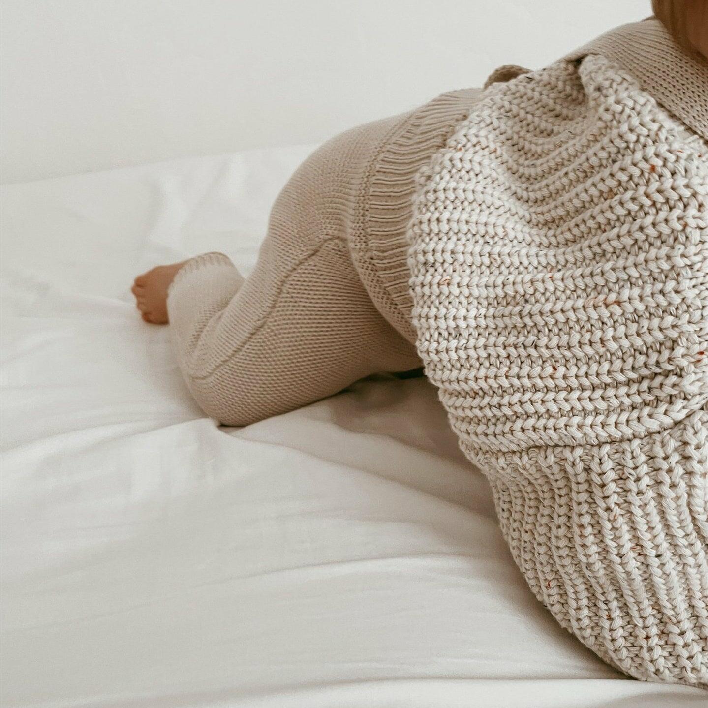 Pure Cotton Oversized Casual Cable Knit Baby Sweater Jumper Toddler