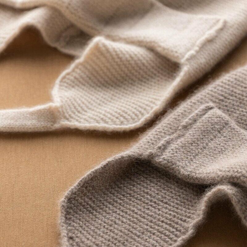 100% Cashmere Wool Women Bomber Hats Ladies' Russian Ushanka Hats With Earflap