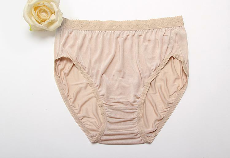 100% Pure Silk Women's Briefs Underwear Panties High Rise