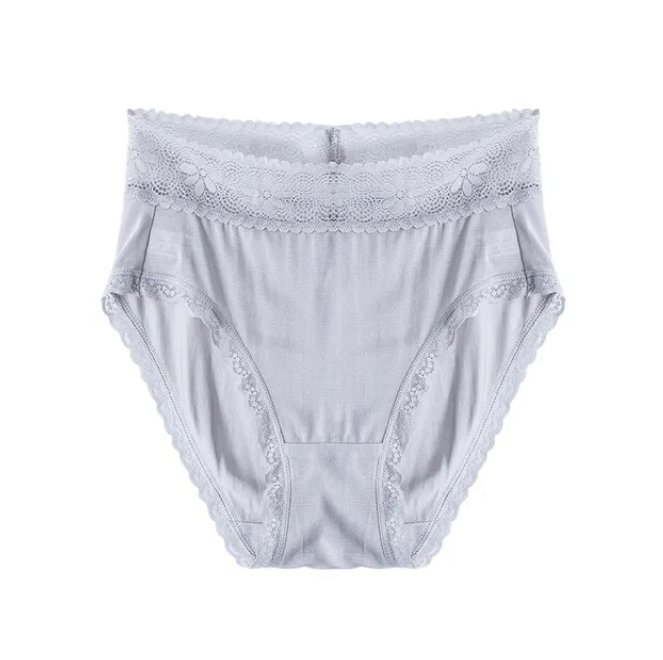 100% Mulberry Silk and Lace Ladies Panties, Briefs, Underpants, High Rise, Lingerie, 3 Pairs/Lot