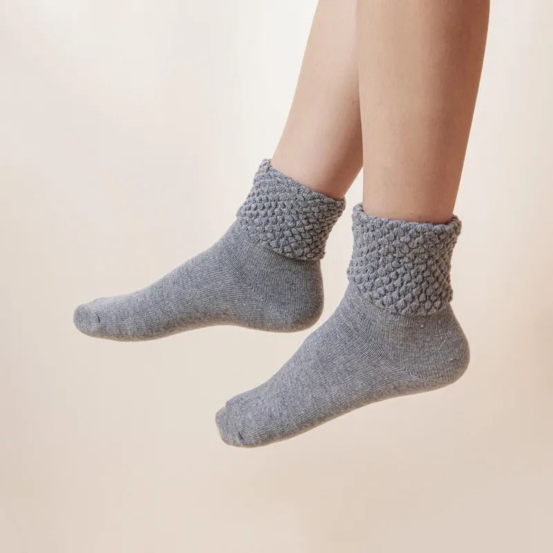 100% Spun Silk Double Layer Women's Socks, Mid-Tube,  2 Pairs of Socks