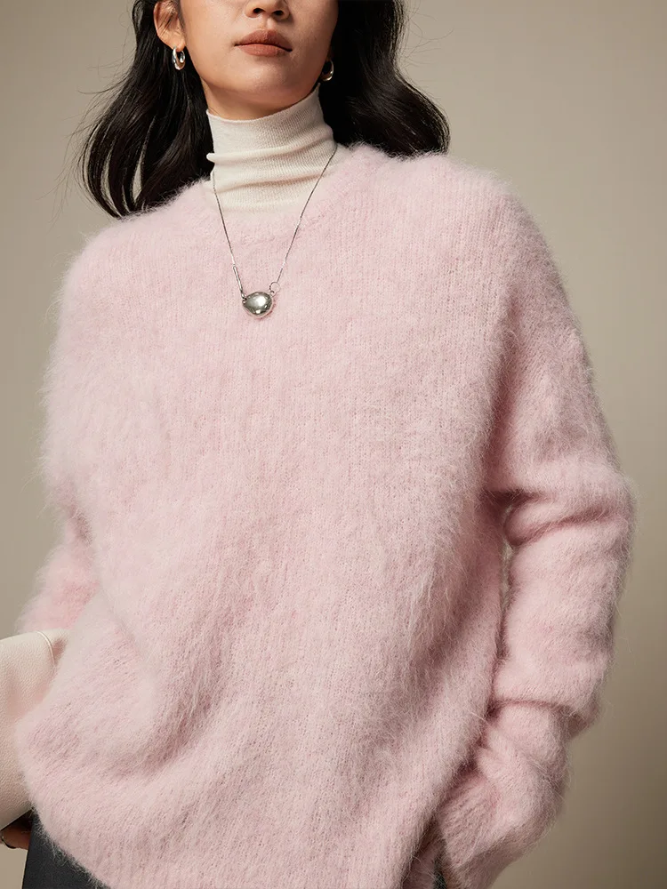 78% Alpaca Wool Women's Sweater, Loose Knit Top