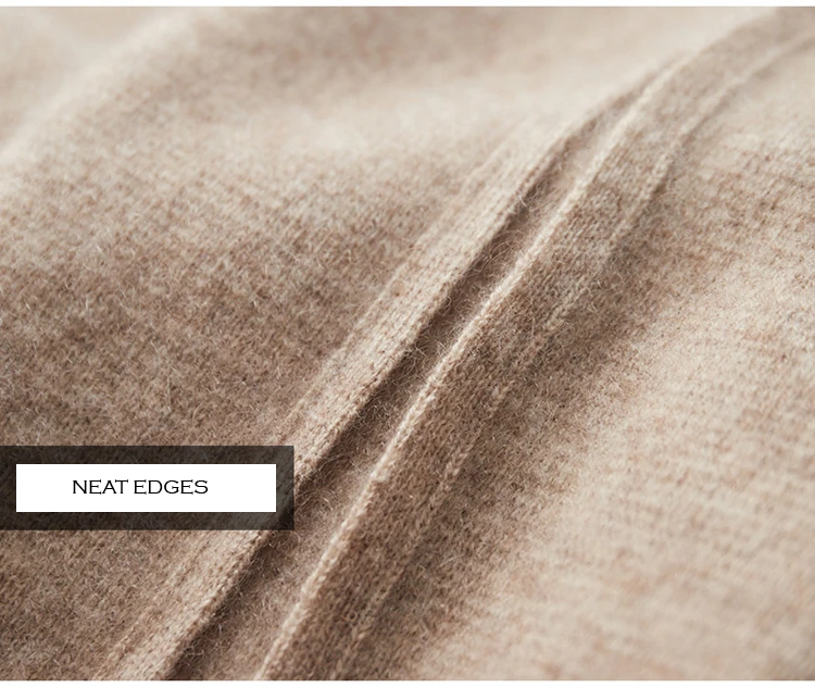 100% Goat Cashmere Men's Casual Knitted Trousers, High Waist Pants, Elastic Waist