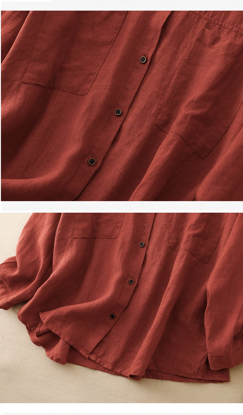 100% Hemp Women's Blouse, Long Sleeved