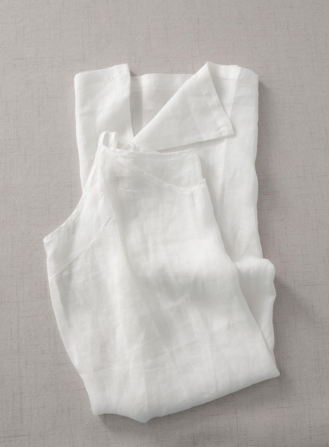 100% Ramie, Water Washed Thin See-Through 60N/100S Ramie Slip Dress, Spaghetti Straps