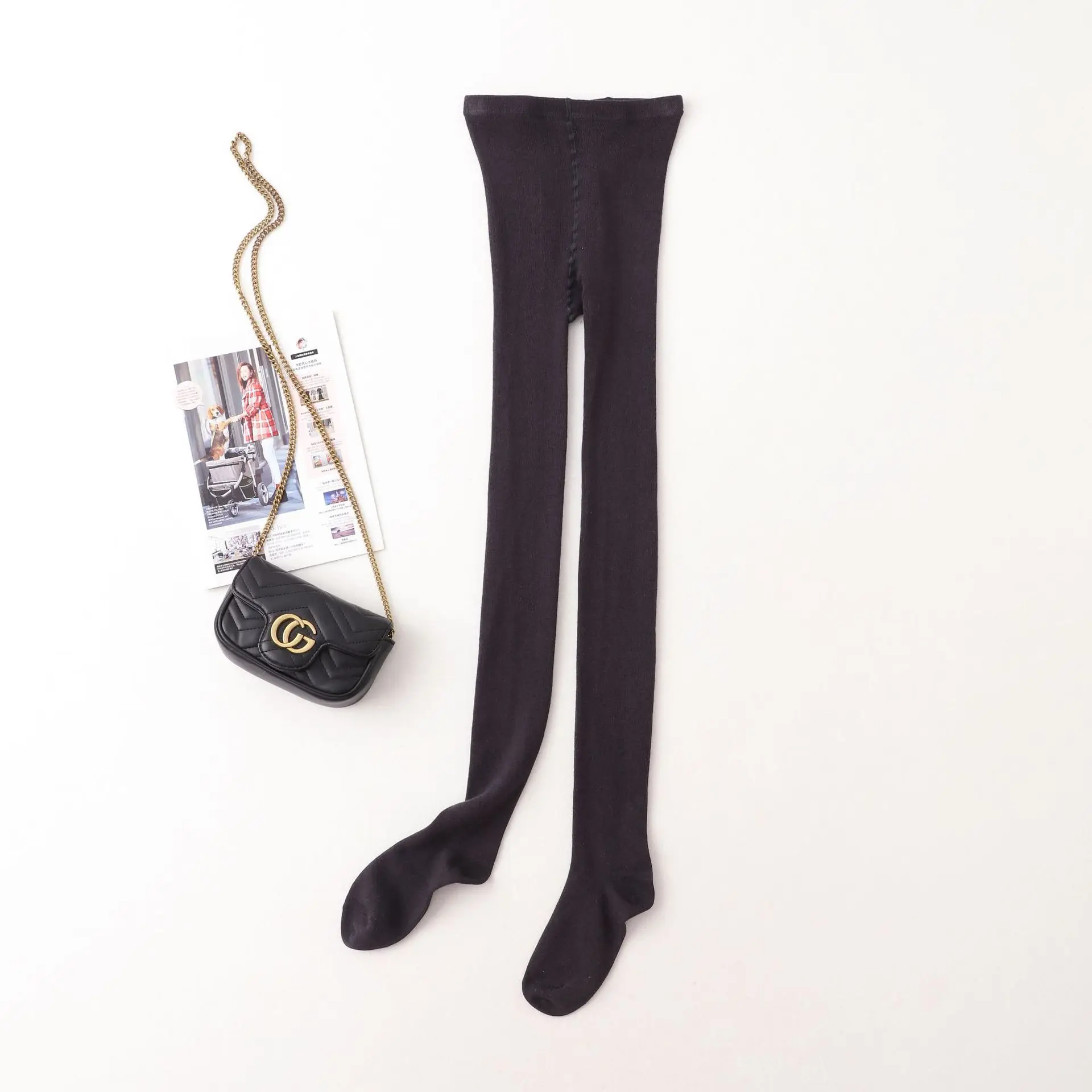 50% Mulberry Silk, 30% Cotton, 20% Spandex Ladies' Slim Fit Elastic Tights, High Waist, Lingerie (658)