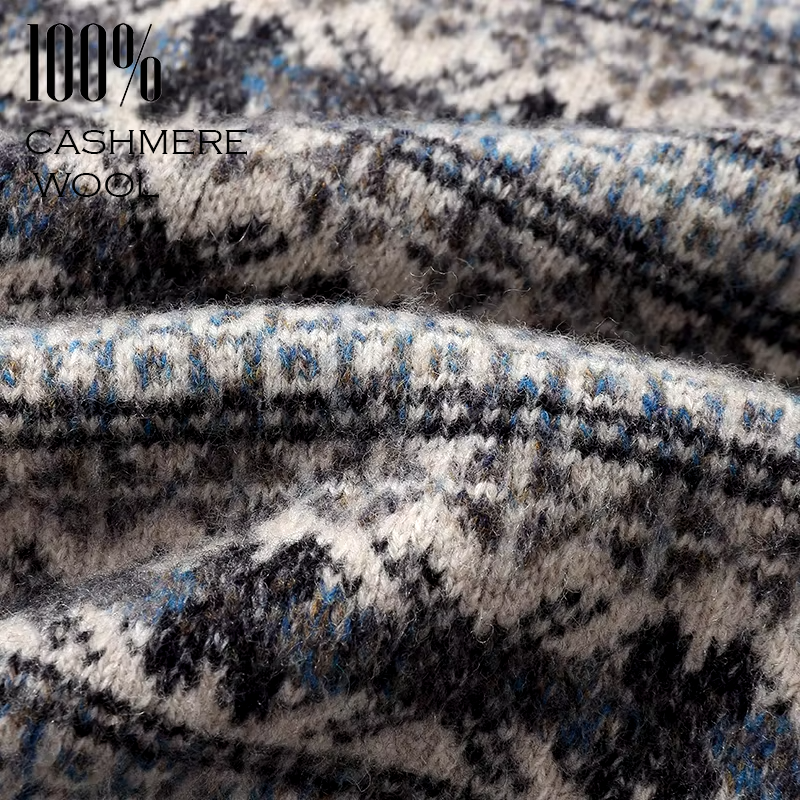 100% Cashmere Wool Men's Sleeveless Sweater, Jacquard Knit Vest, V-neck, Tank Top, Knitwear (299)