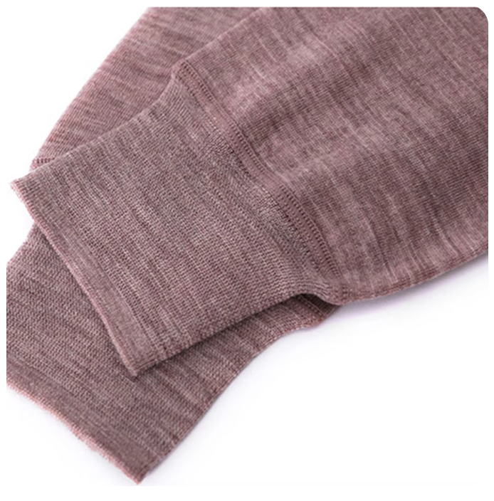 100% Merino Wool Brushed Thermal Underwear for Women or Men, T-Shirt and Long Johns Suit, Couple Set, Knitwear (599d)