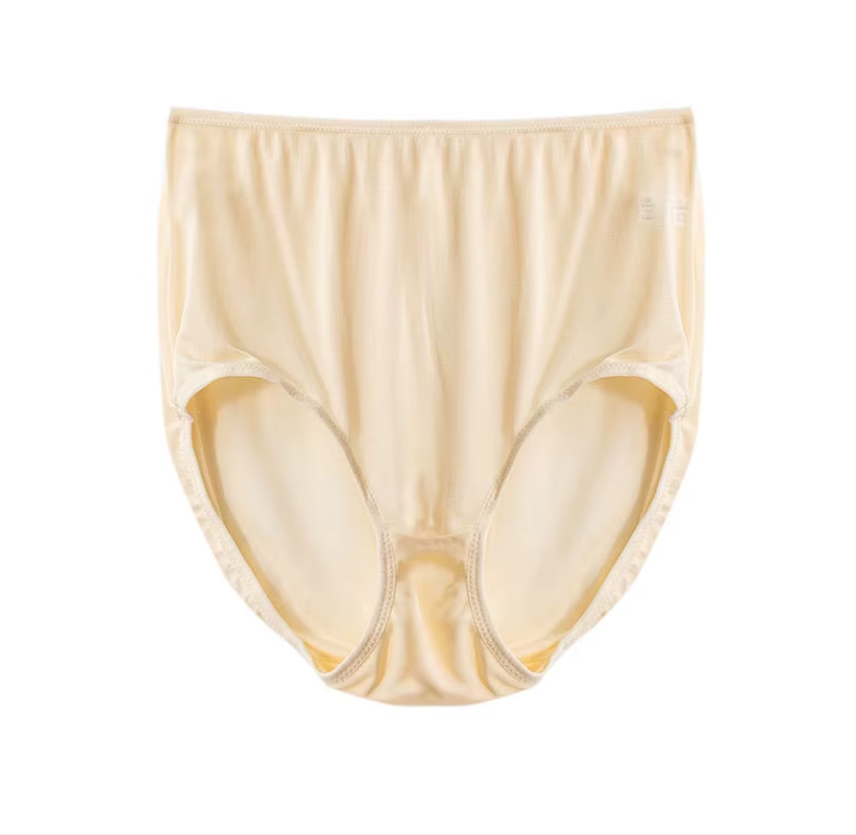 100% Mulberry Silk Women's High Waist Briefs, Panties, Underwear, Lingerie, 3Pcs/Set (219)