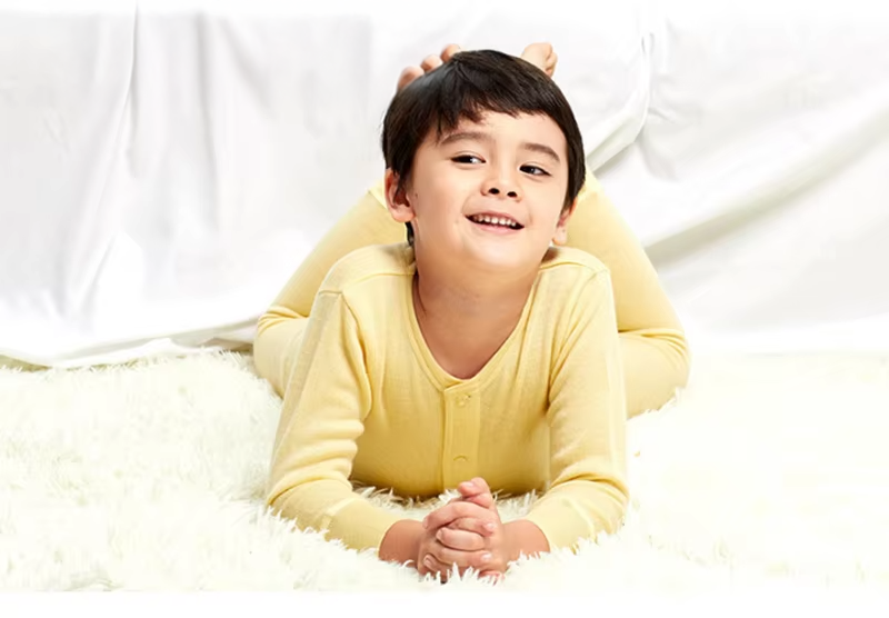 100% Merino Wool Thermal Sets for Kids, Buttoned Top, Pyjamas, Sleepwear, Knitwear (291a)