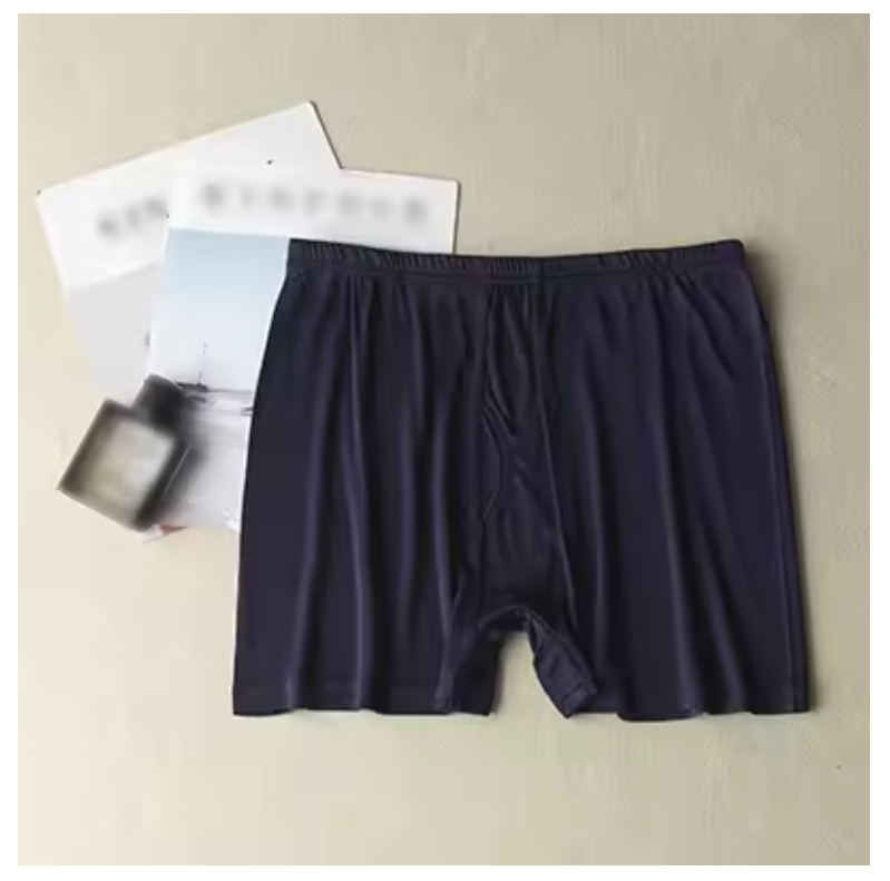 100% Mulberry Silk Men's Knit Jersey Underpants, Seamless Boxers, Shorts with Open Crotch, 3 Pcs/Lot, Underwear (284)