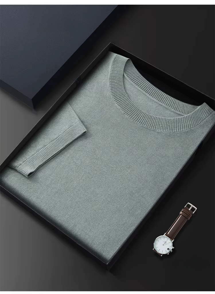 85% Mulberry Silk 15% Cashmere Wool Men's Round Neck T-shirts, Thin Pullover, Short Sleeved Knit Top with Round Neck, Knitwear (690c)