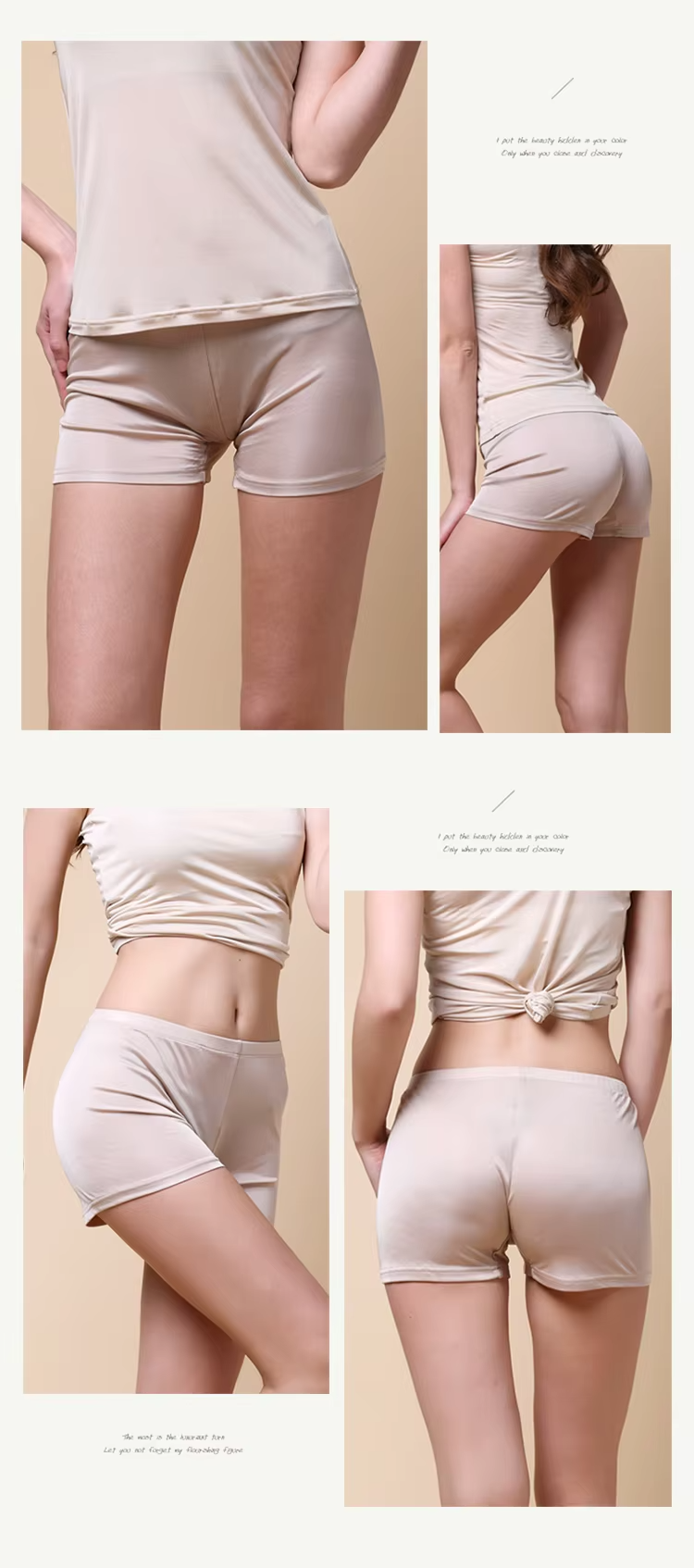 100% Mulberry Silk Women's Panties, Shorts, Underwear, Lingerie (108)