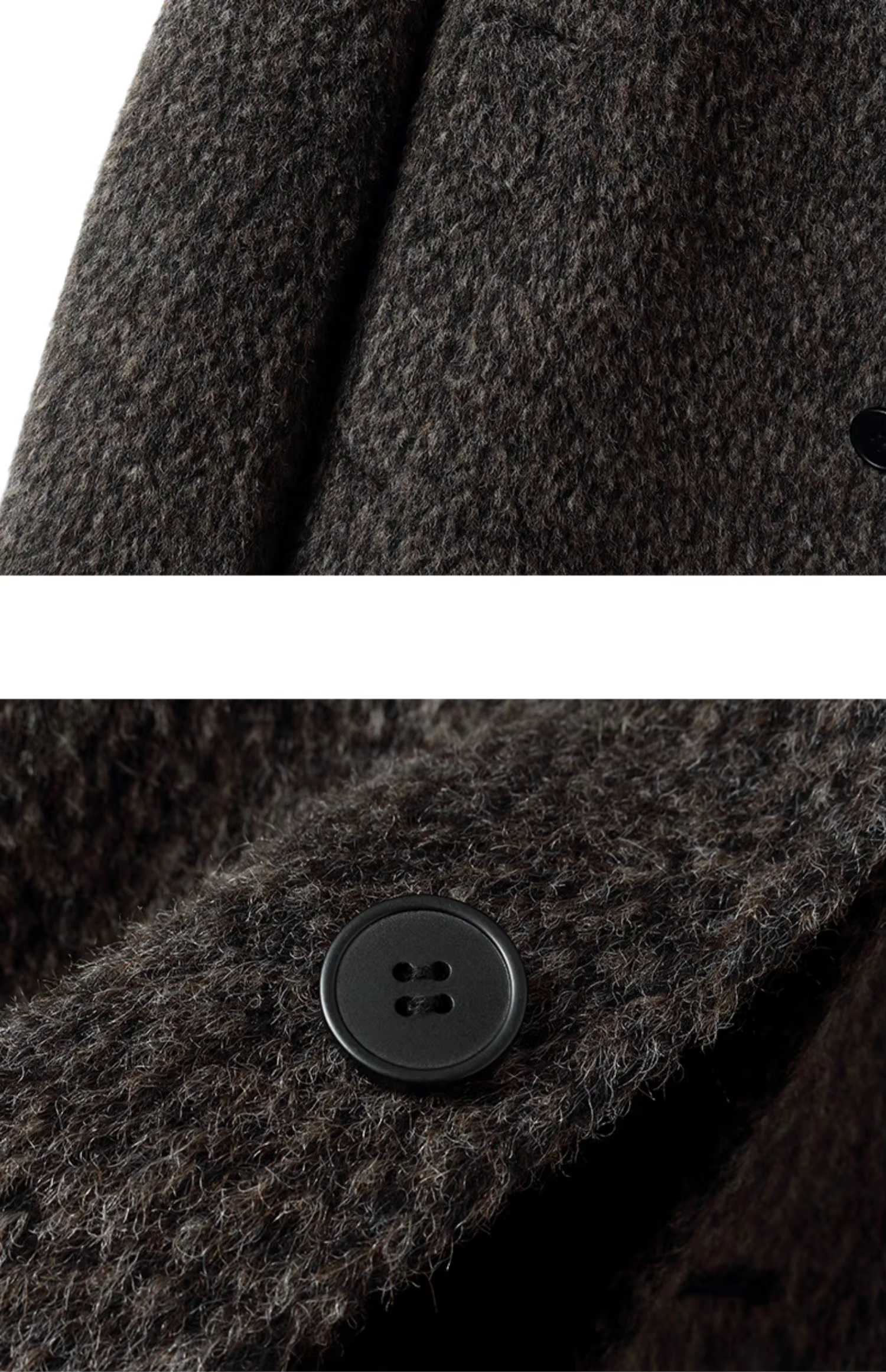 90% Wool 10% Cashmere Wool Men's Coat, Double Sided and Single Breasted Buttoned Long Trench Coat, Outerwear (144)