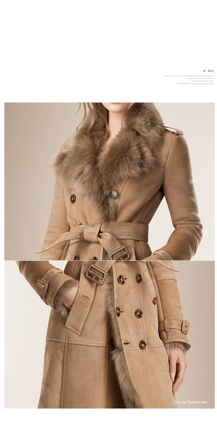 100% Genuine Tuscan Fur Women's Coat, Trench Coat, Outerwear (157)