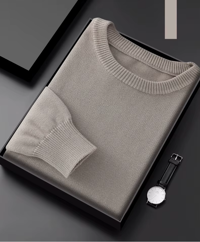 100% Cotton Men's Round Neck Casual Sweater, Knitted Top, Knitwear (215)