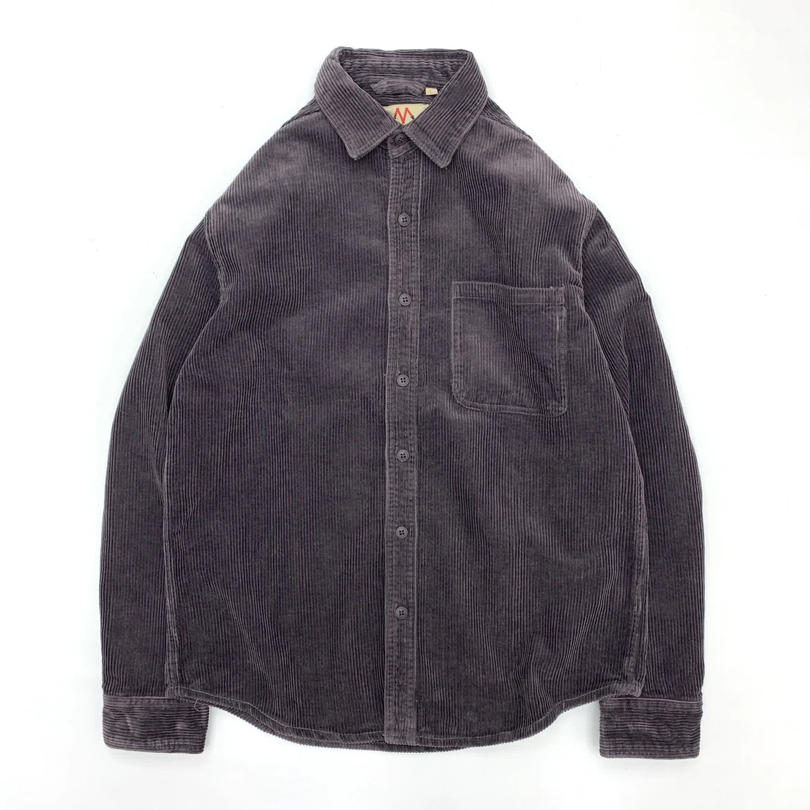100% Cotton Corduroy Men's Casual Shirt, Long-Sleeve Shirt with Single Pocket (401)