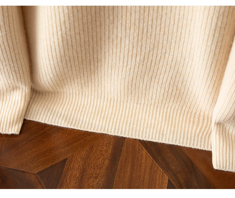 100% Merino Wool Rib Knit Men's Sweater, Round Neck and Raglan Sleeve Pullover, Casual Long Sleeve Top, Knitwear (36)