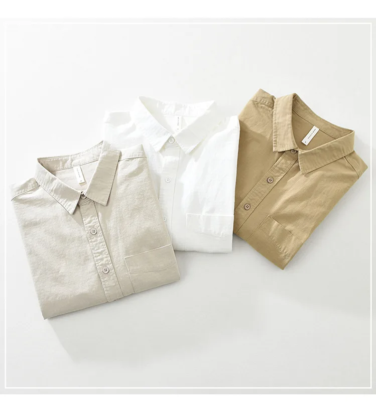 100% Cotton Long Sleeve Shirt for Men, Classic Casual Shirt (25)