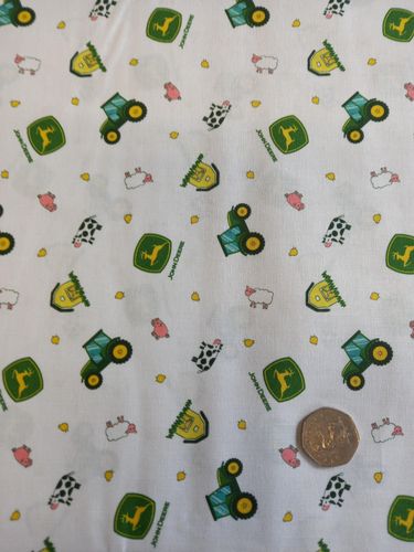 Springs Creative Cotton Fabric John Deere Tractor Toss CP70169
