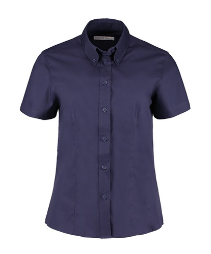 KK701 Women's corporate Oxford blouse short-sleeved (tailored fit)