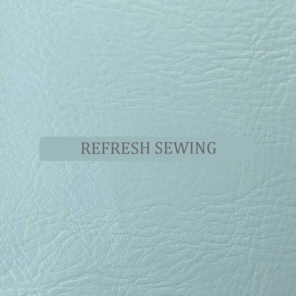 Vinyl Leatherette Plain Grain Faux Leather Light Blue A4 Sheet