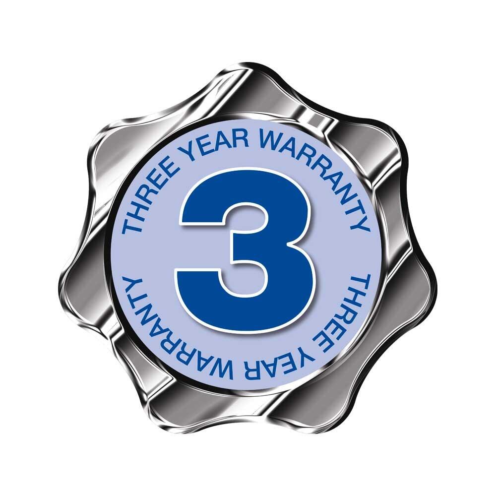 3 year warranty logo