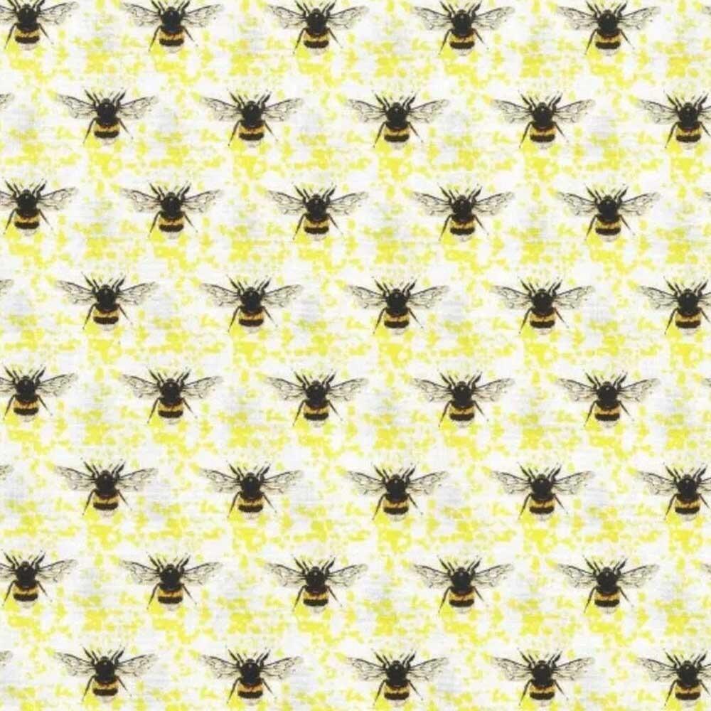 Nutex Cotton Fabric Bees  - Yellow 103 80480
