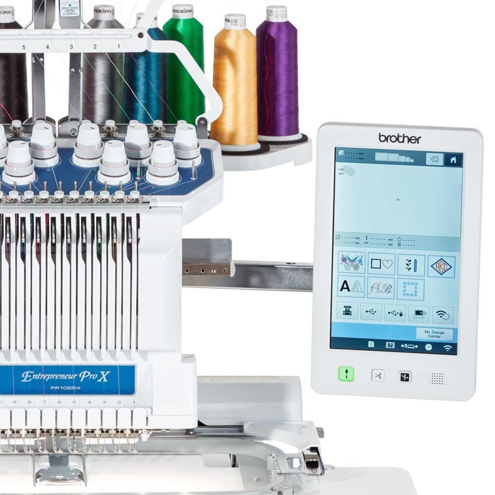 Brother PR1055x Embroidery machine editing screen
