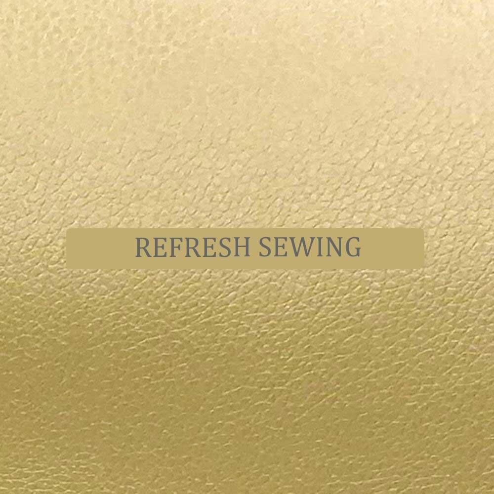 Vinyl Leatherette Plain Grain Faux Leather Gold A4 Sheet