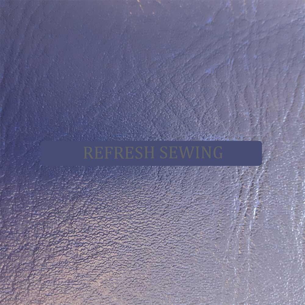 Vinyl Leatherette Plain Grain Faux Leather Navy A4 Sheet