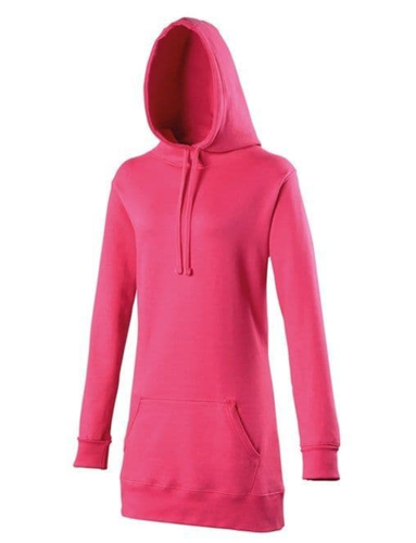 Just Hoods JH005 Womens Longline Hoodie S Pink