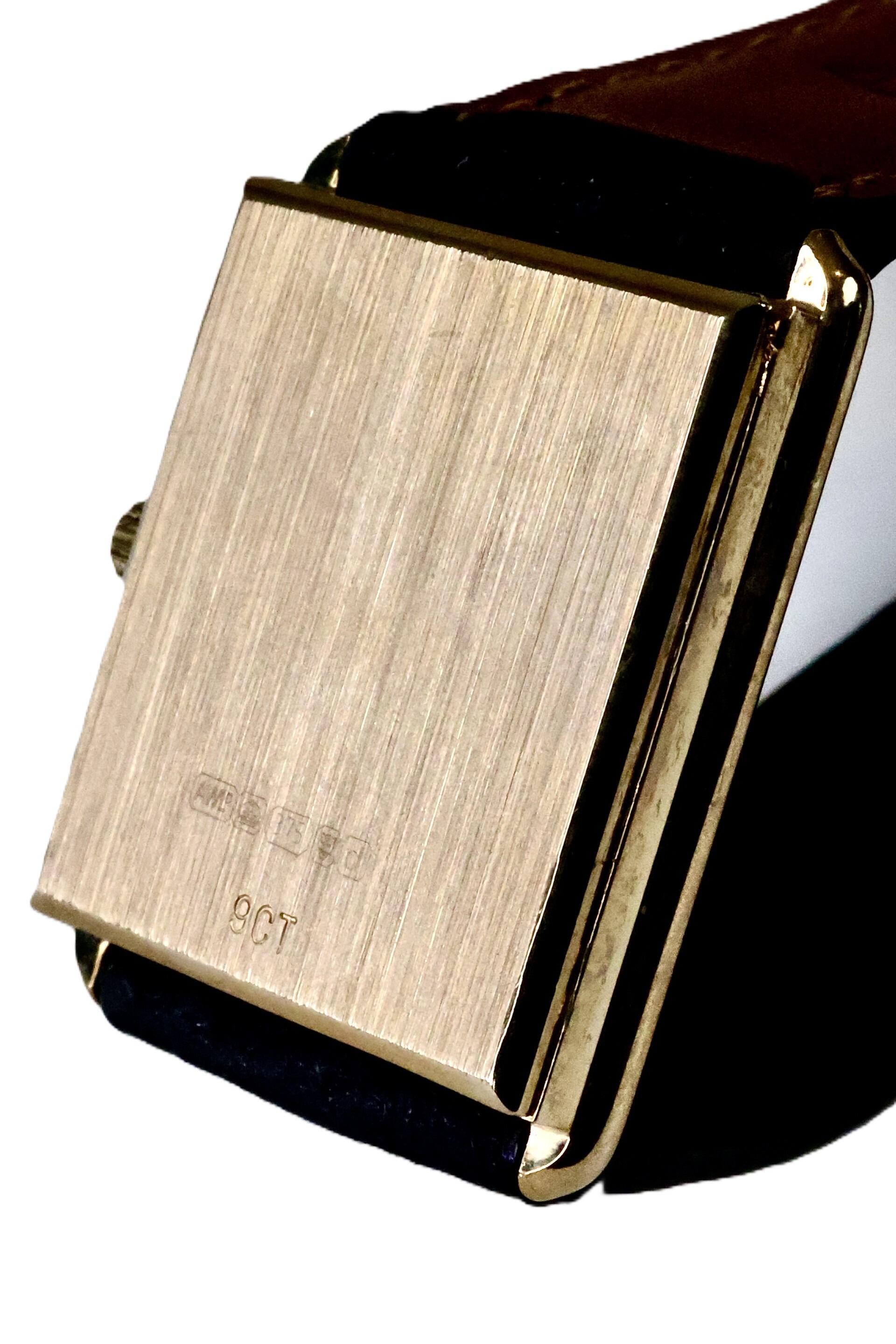 Bueche-Girod 9ct Gold Tank Watch