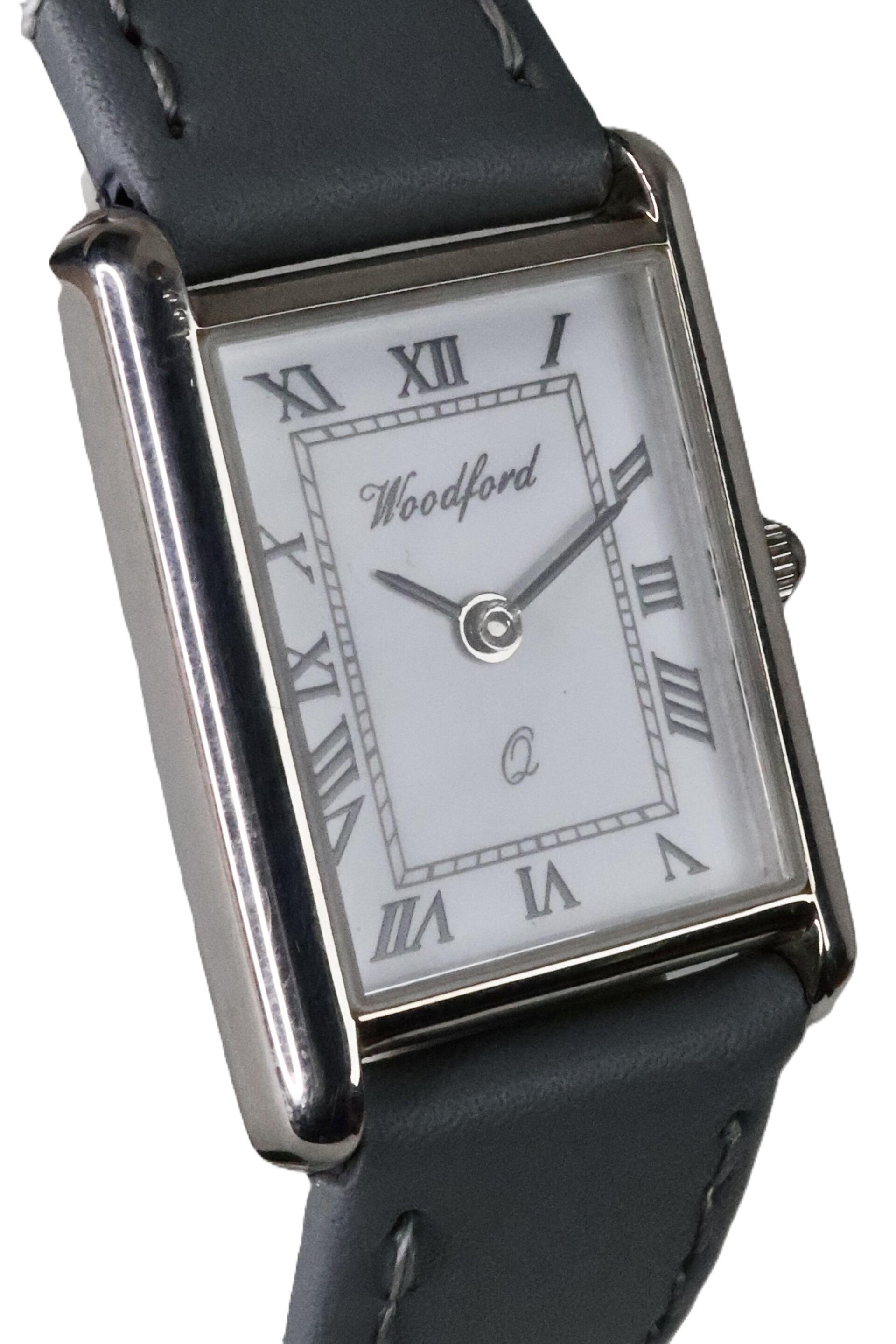 Sterling Silver Tank-Style Wristwatch