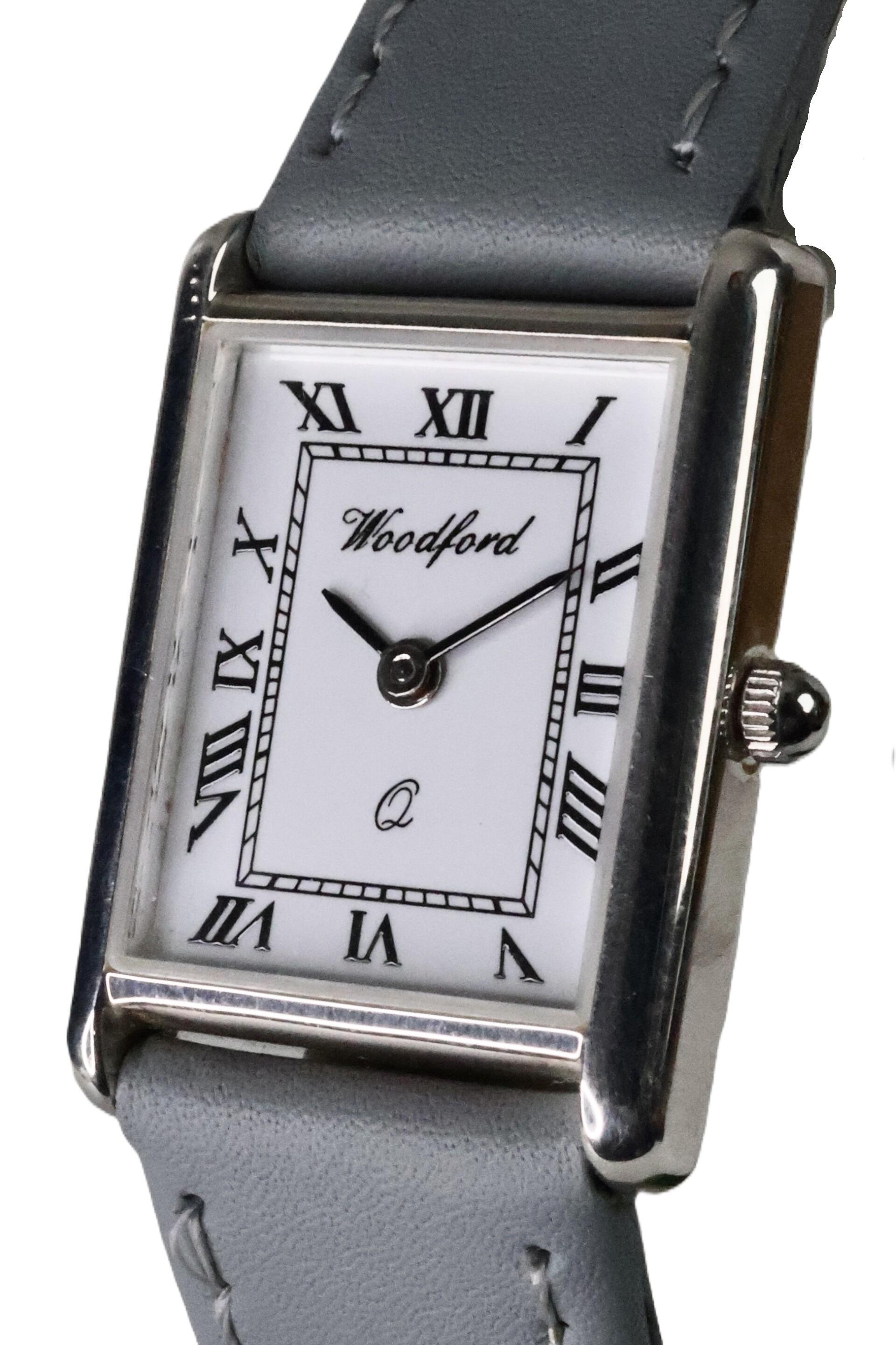 Sterling Silver Tank-Style Wristwatch