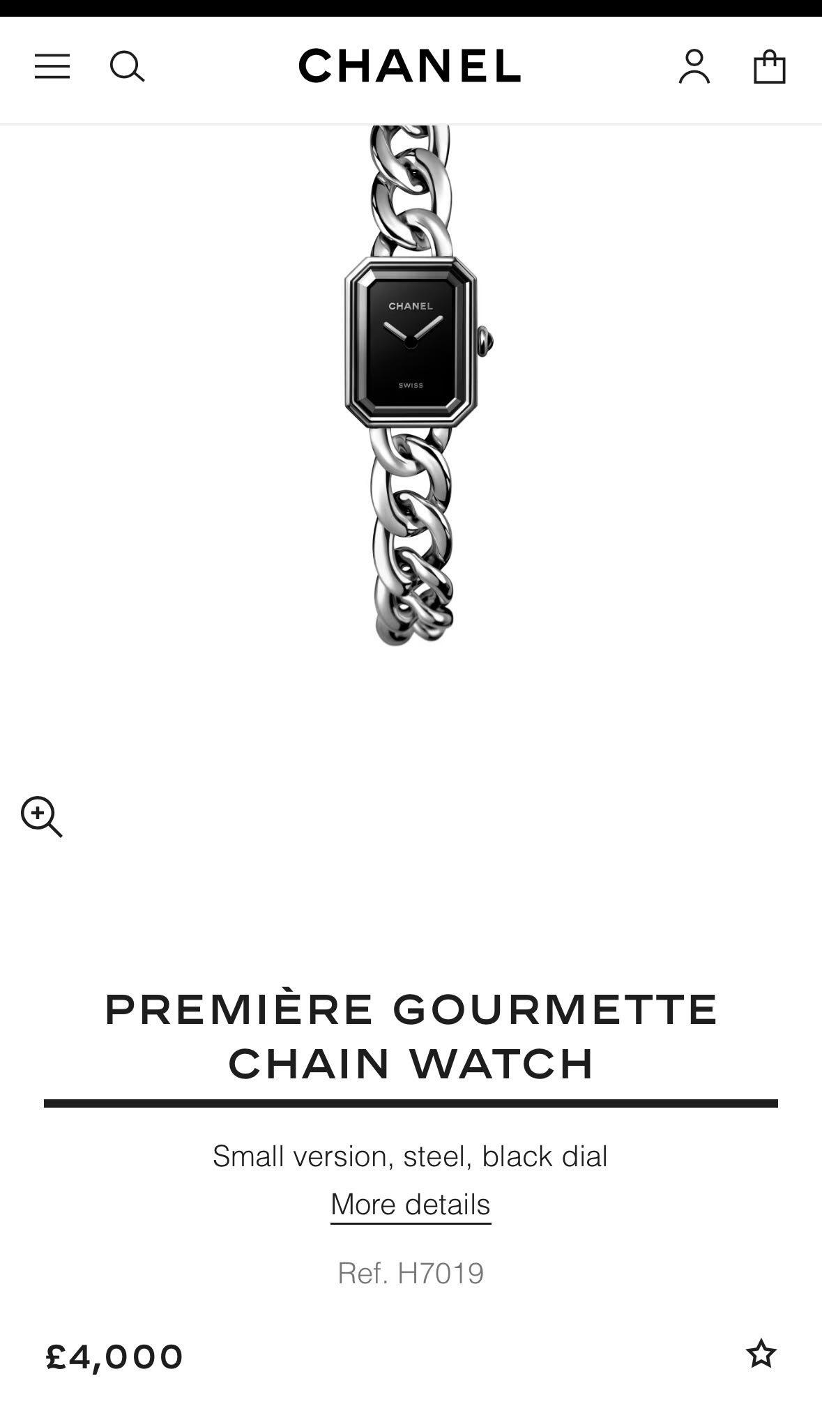 PREMIÈRE GOURMETTE CHAIN WATCH