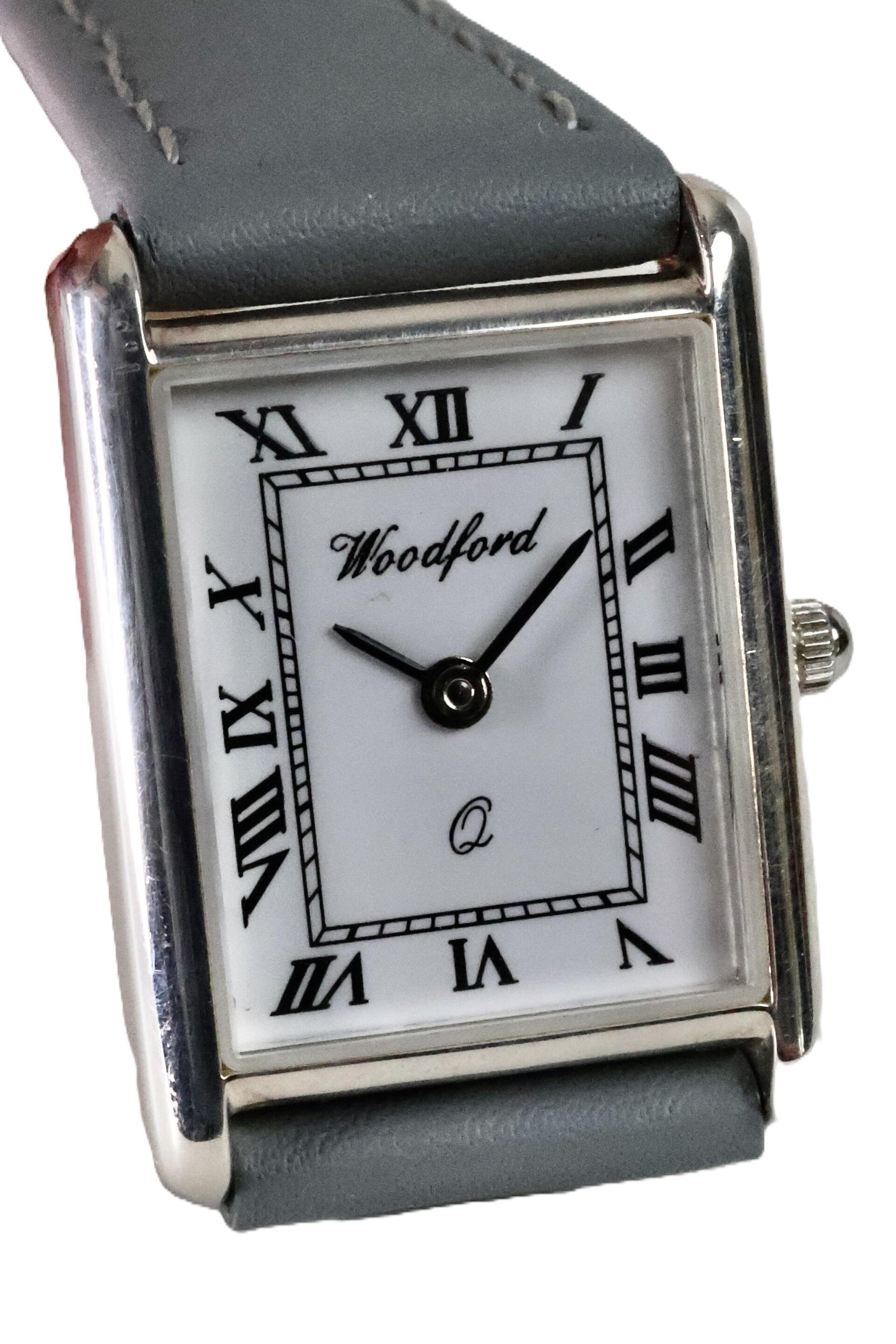 Sterling Silver Tank-Style Wristwatch