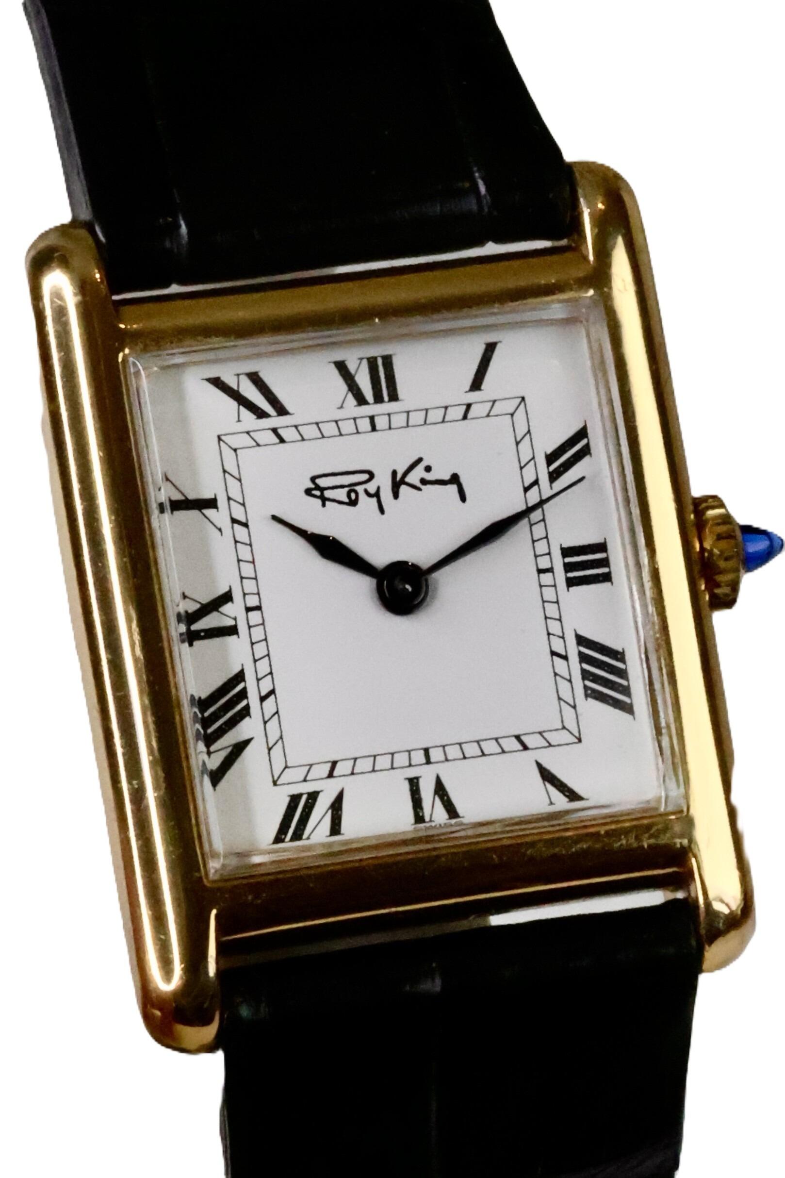 Roy King Gold-Plated Sterling Silver Tank Watch