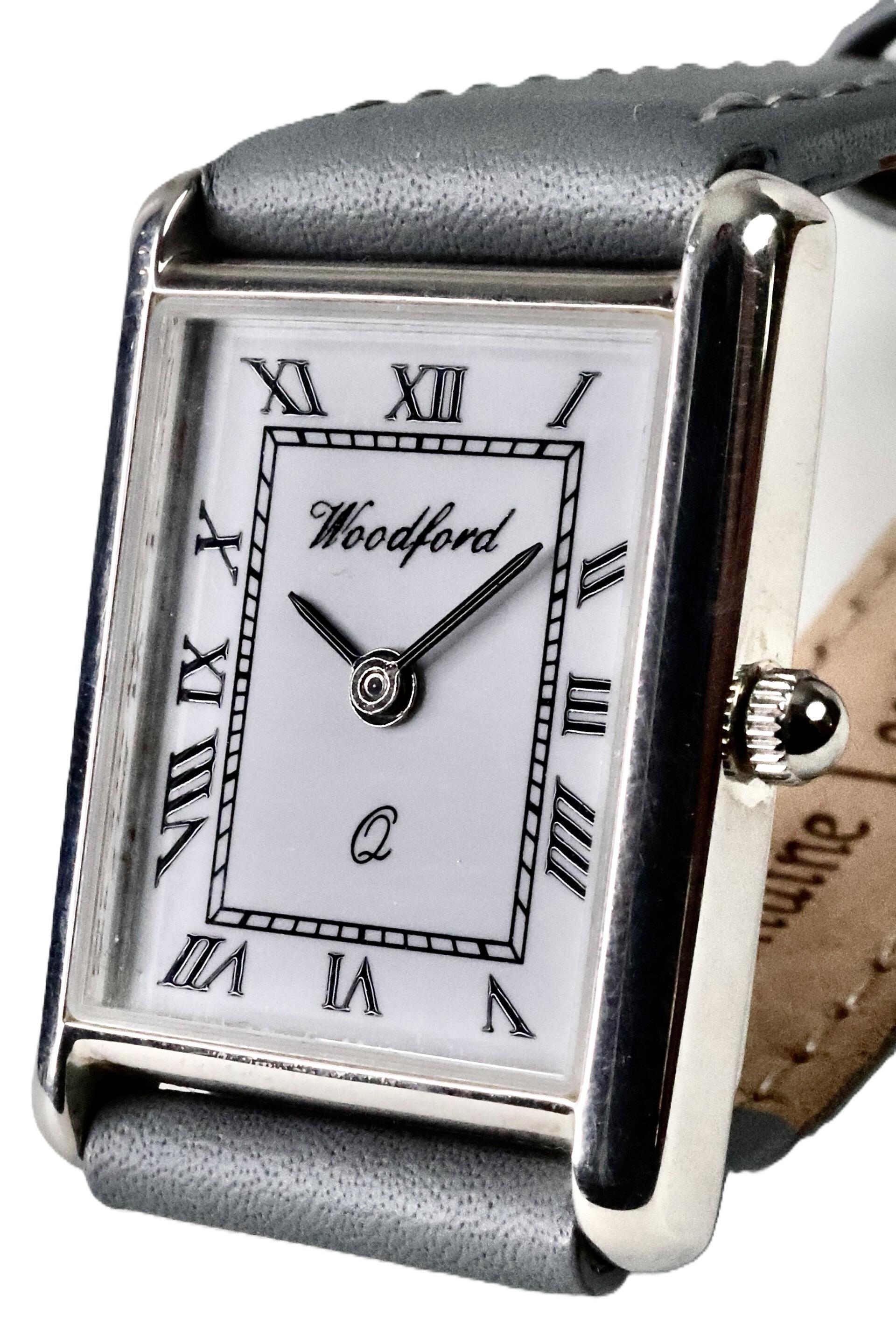 Sterling Silver Tank-Style Wristwatch