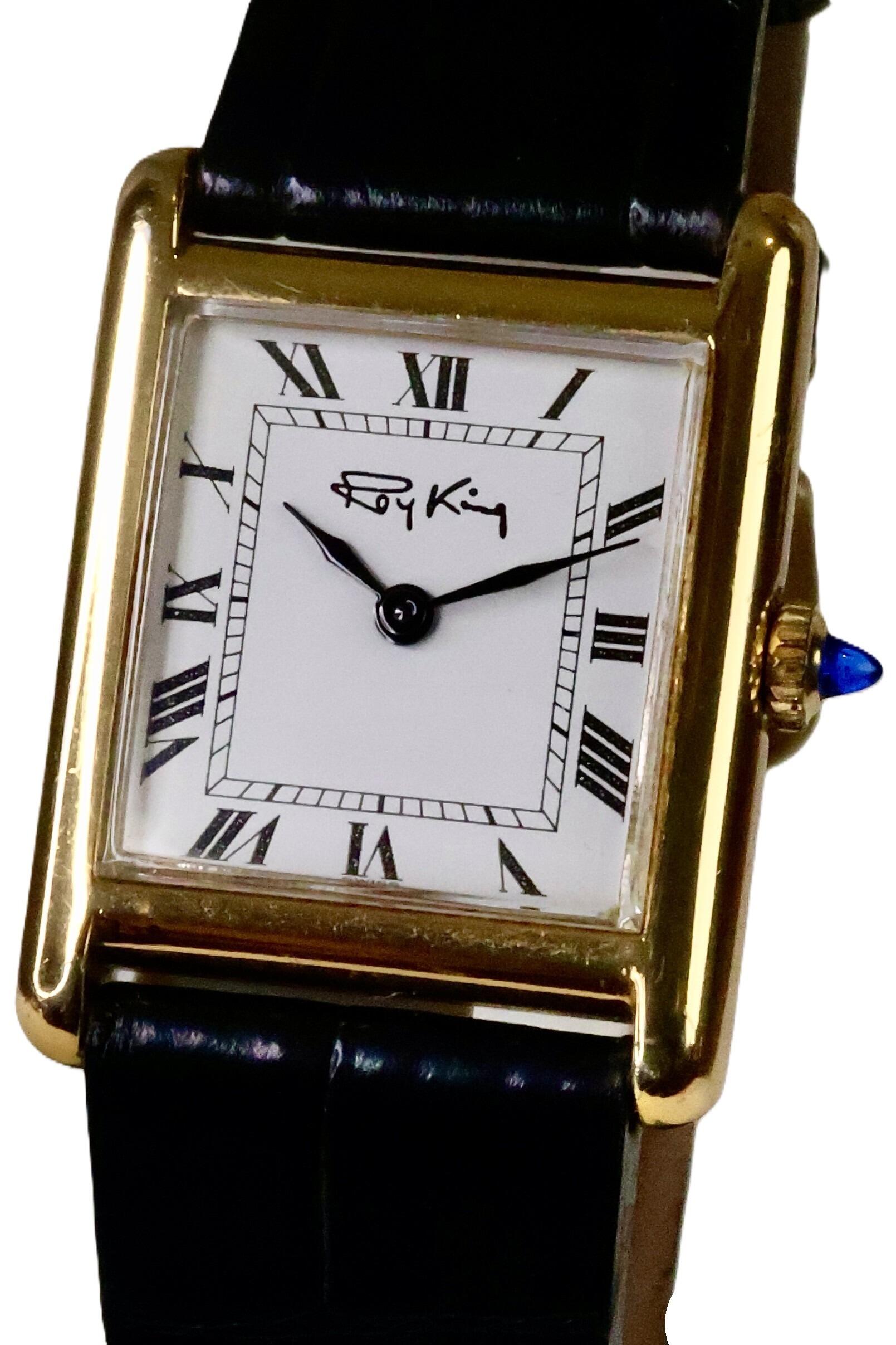 Roy King Gold-Plated Sterling Silver Tank Watch
