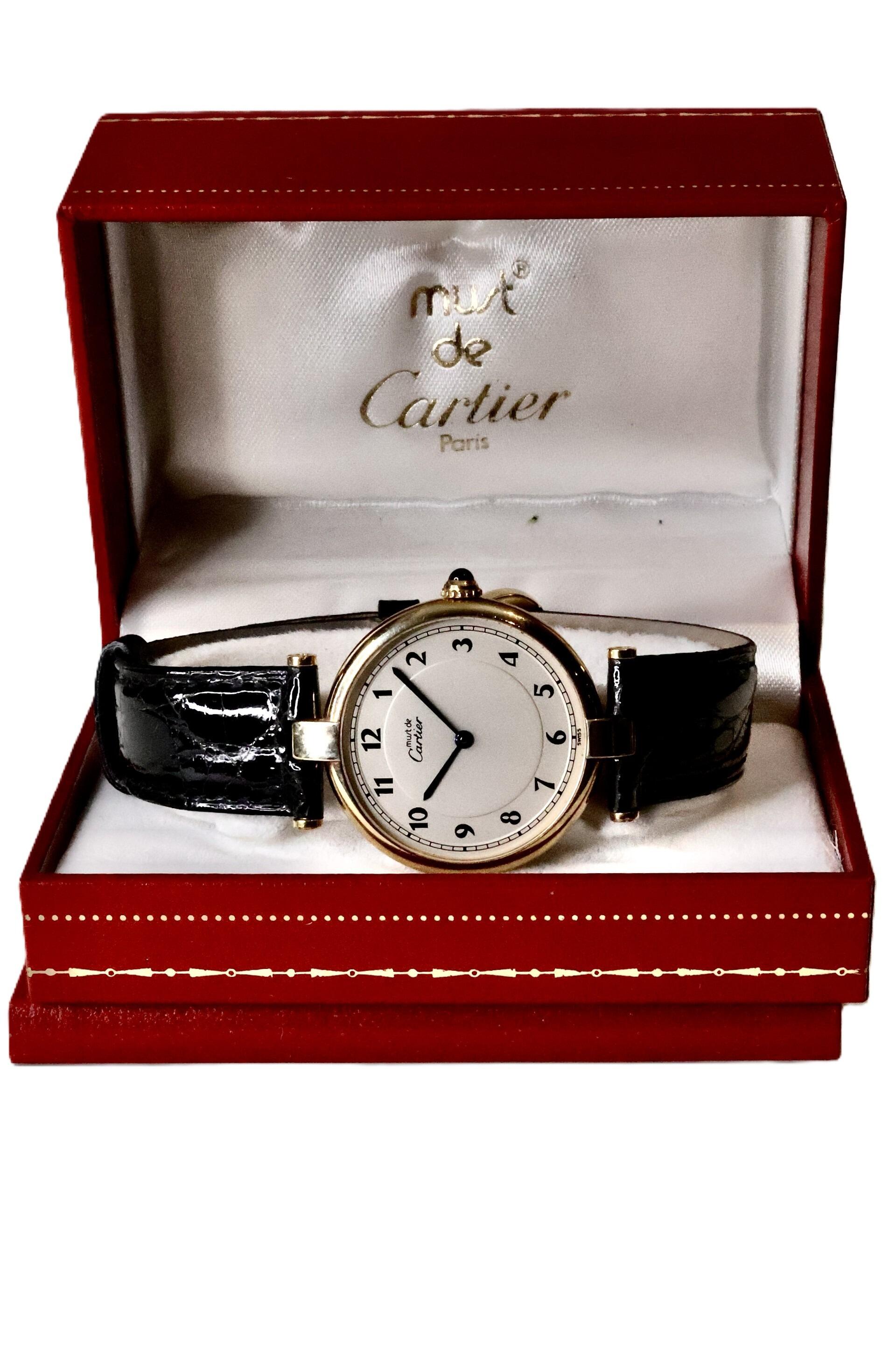Cartier Must de VERMEIL Gold Quartz Ladies Watch With BOX Cartier Colisée Must de Cartier Vermeil Quartz Originally  main image 3