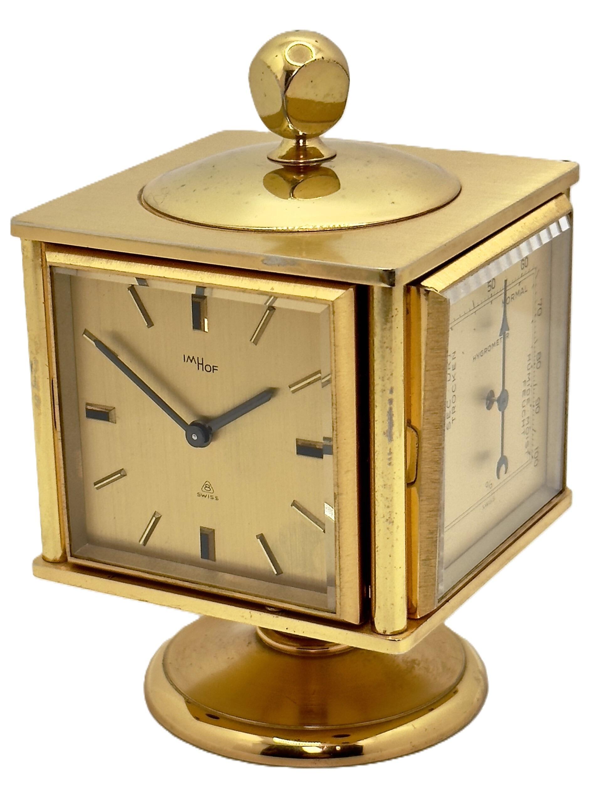 Mid Century Weather station compendium clock Imhof