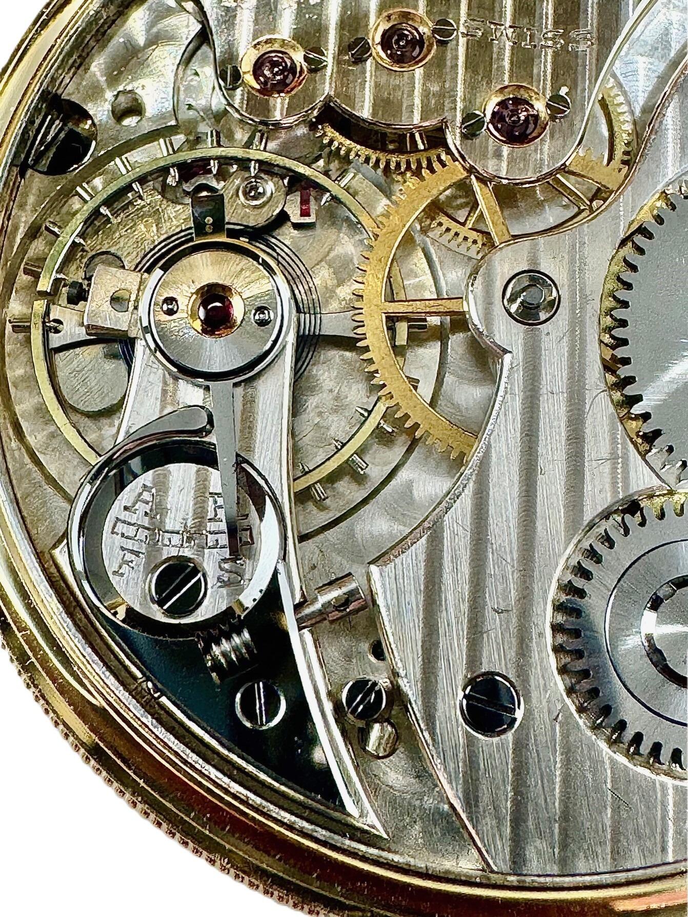 Gold pocket watch movement