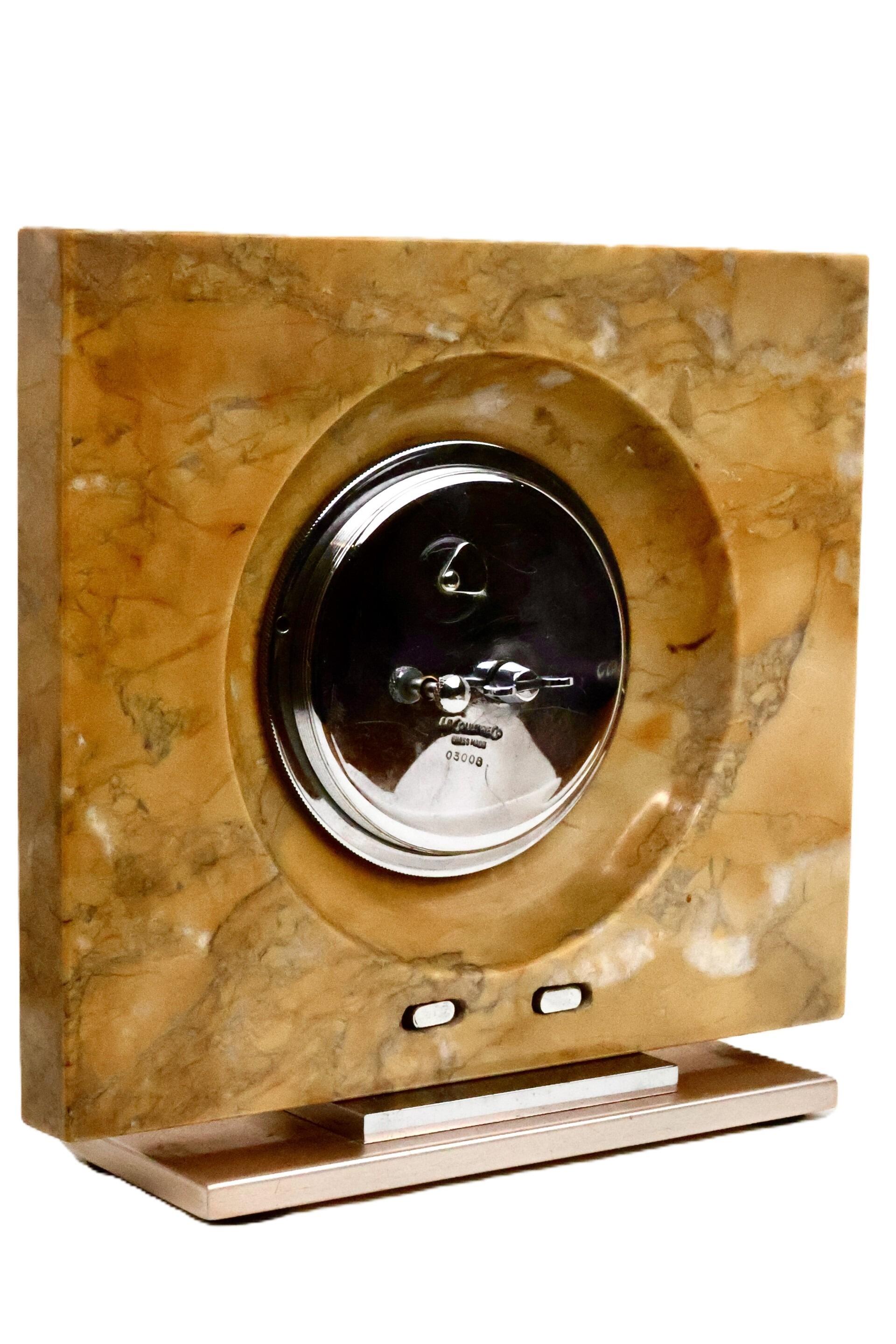 Jaeger LeCoultre Marble desk clock 1960