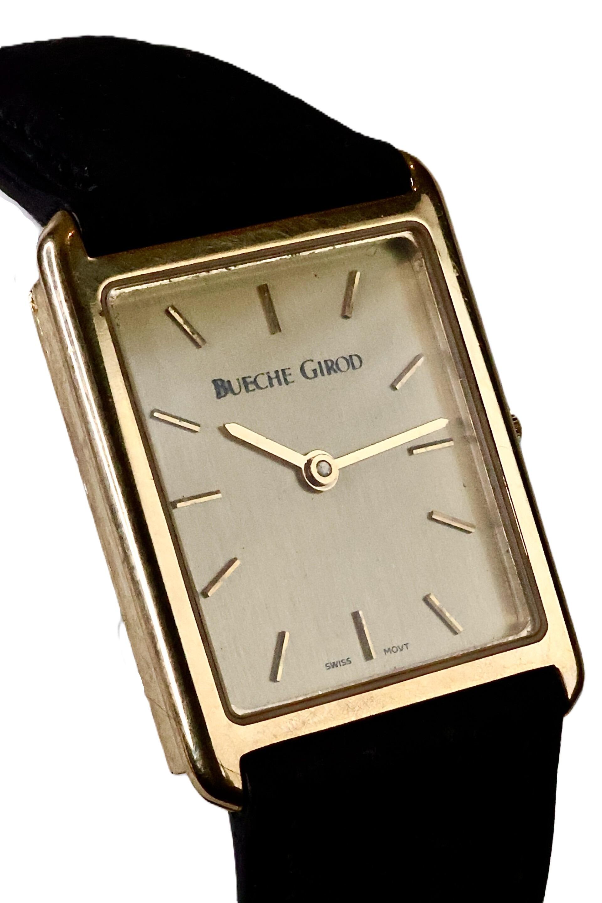 Bueche-Girod 9ct Gold Tank Watch
